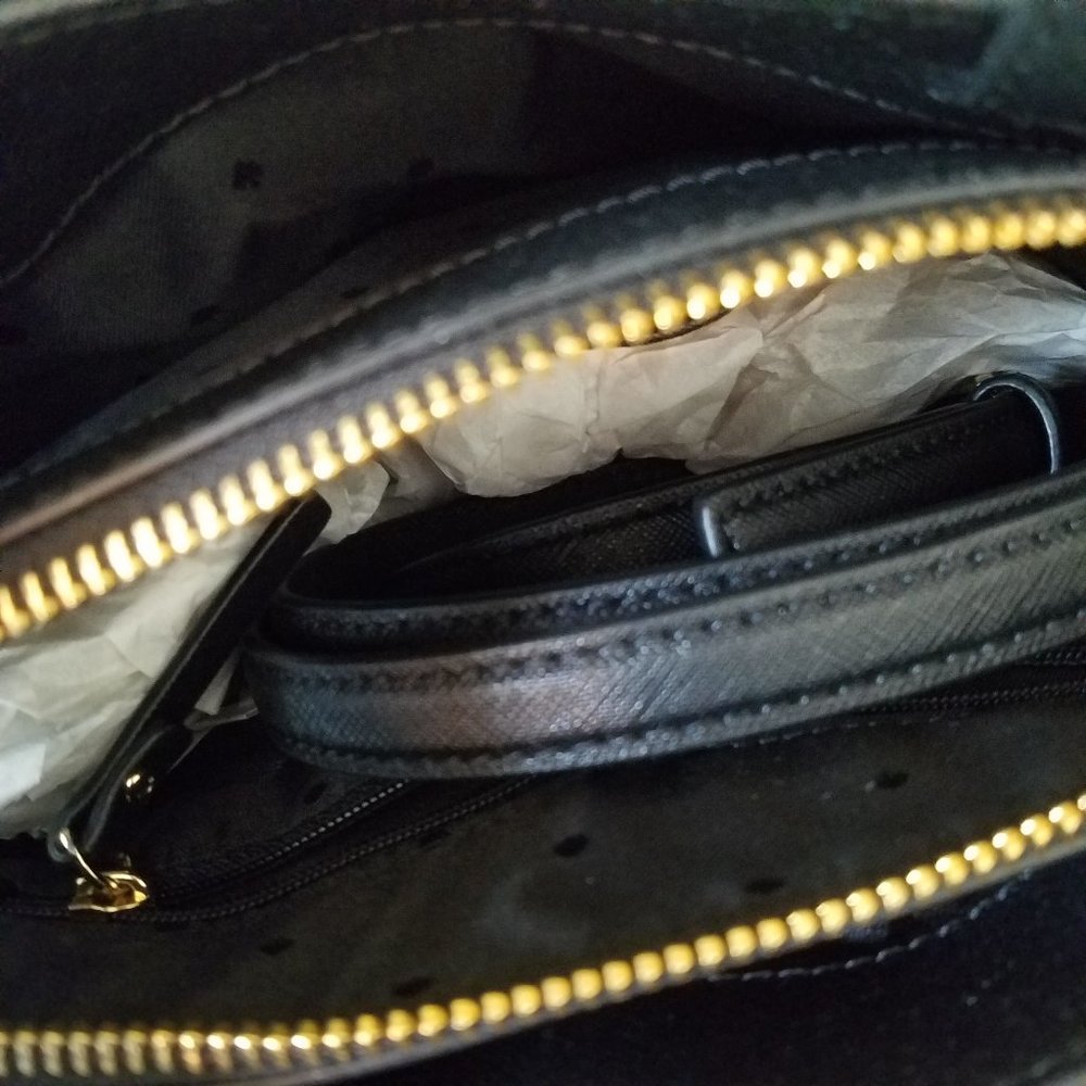 Kate Spade Small Lottie Penguin Black Satchel - Picture 3 of 9